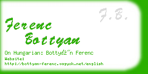 ferenc bottyan business card